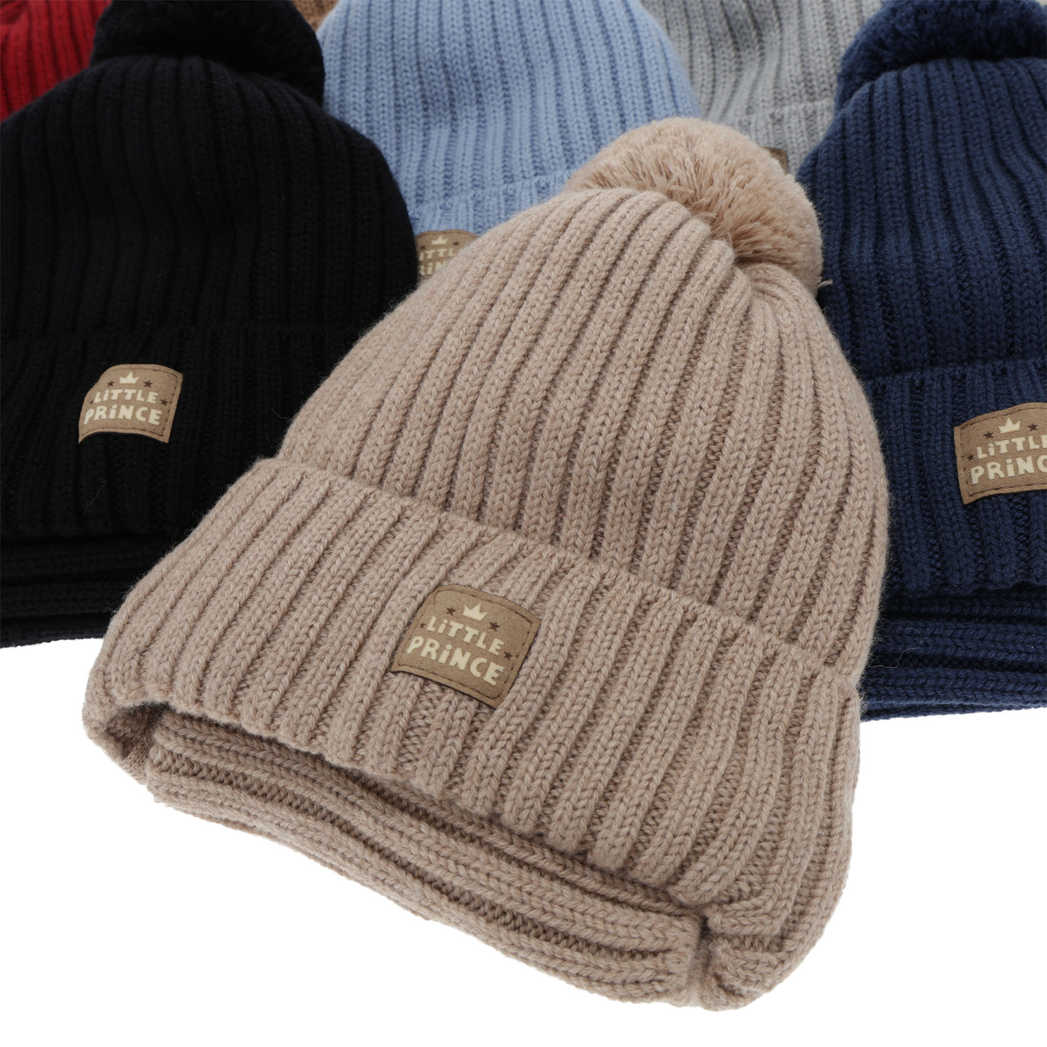 Poikien talvisetti: pipo ja putkihuivi, talvi, harmaa, 100% Merinovilla, puuvillavuorilla, nauhoilla, Masil