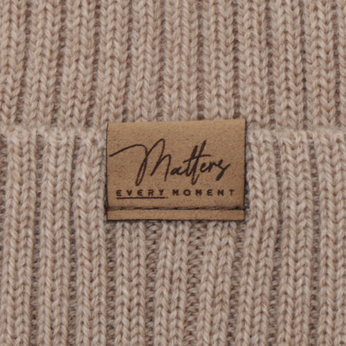 Naisten syys/kevät pipo, beige, 100% merinovilla, saumaton, Fabrizia