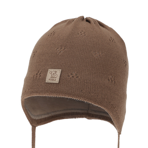 Poikien syys/kevät pipo, ruskea, nauhoilla, Slate