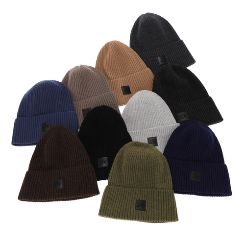 Heren wintermuts, bruin, 100% Merino Wol, Matias