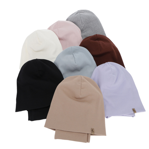 Tyttöjen syys/kevät setti: pipo ja putkihuivi, kremowy, bawełniany, Bravura