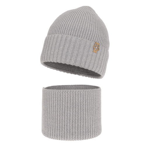 Meisjes winter set, grijs, 100% Merino Wol, Nelita